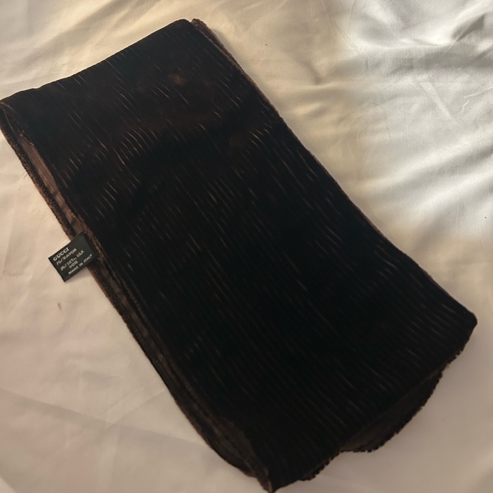 Gucci Rich Chocolate Velvet Scarf